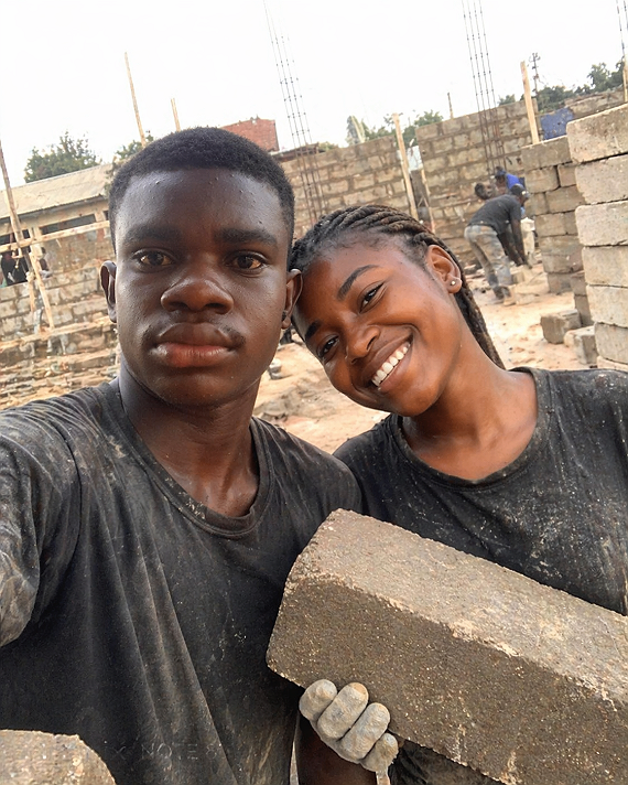 Congratulations 👏🎉 to my beautiful girlfriend I saw her on the site we do job together...